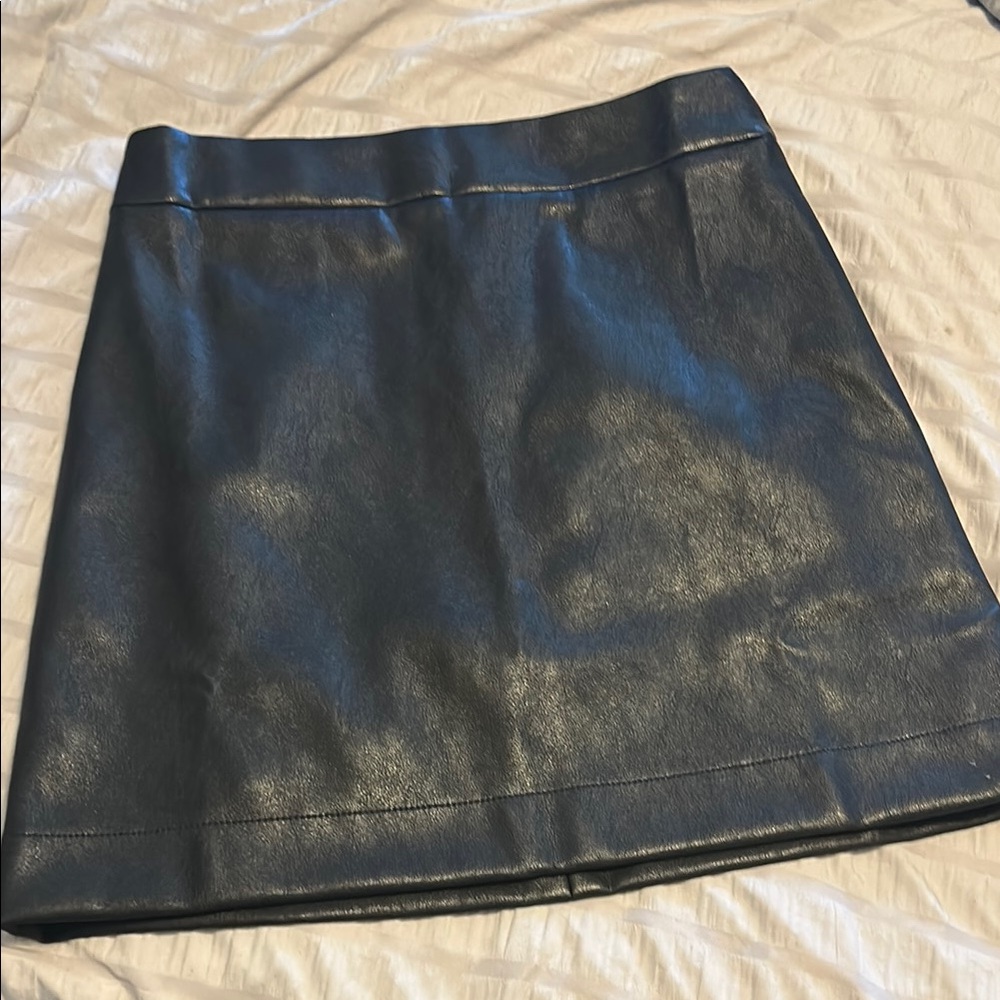 Black faux Leather Skirt